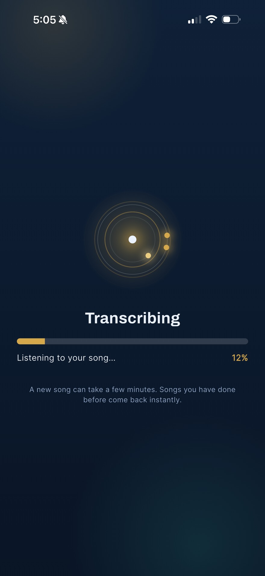 Instrumentalist transcribing a song